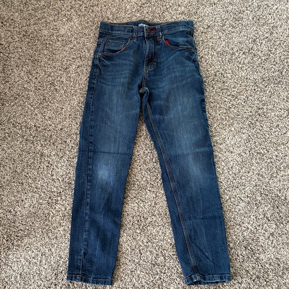 Wrangler Kids Dark Blue Denim Jeans with Subtle Fade